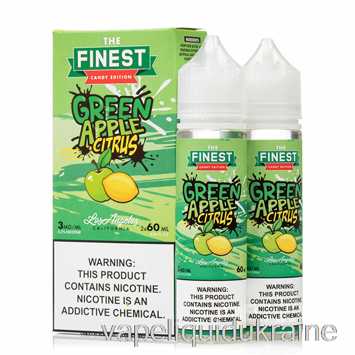 Vape Liquid Ukraine Green Apple Citrus - The Finest Candy Edition - 120mL 3mg